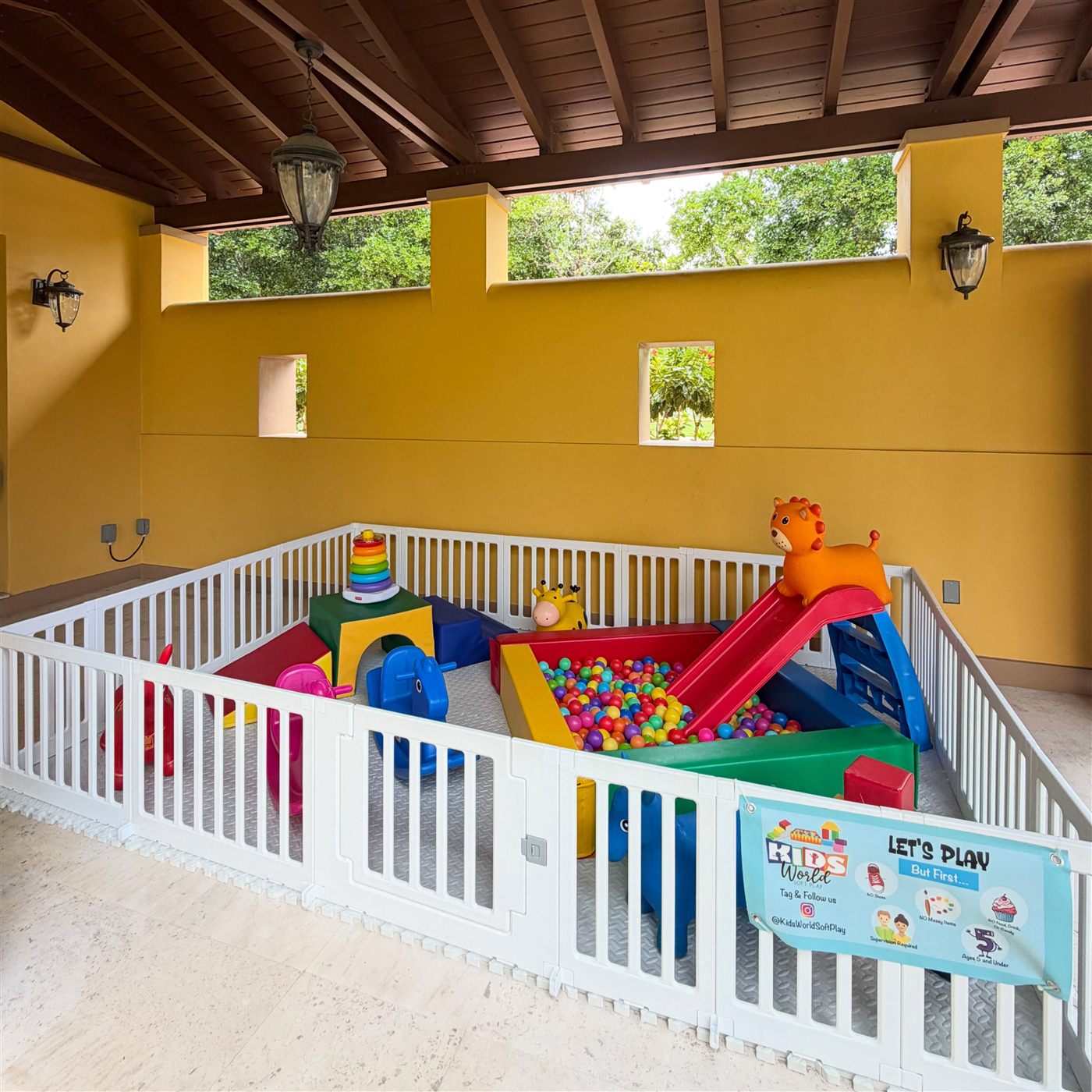 Colorful Kids World soft play setup